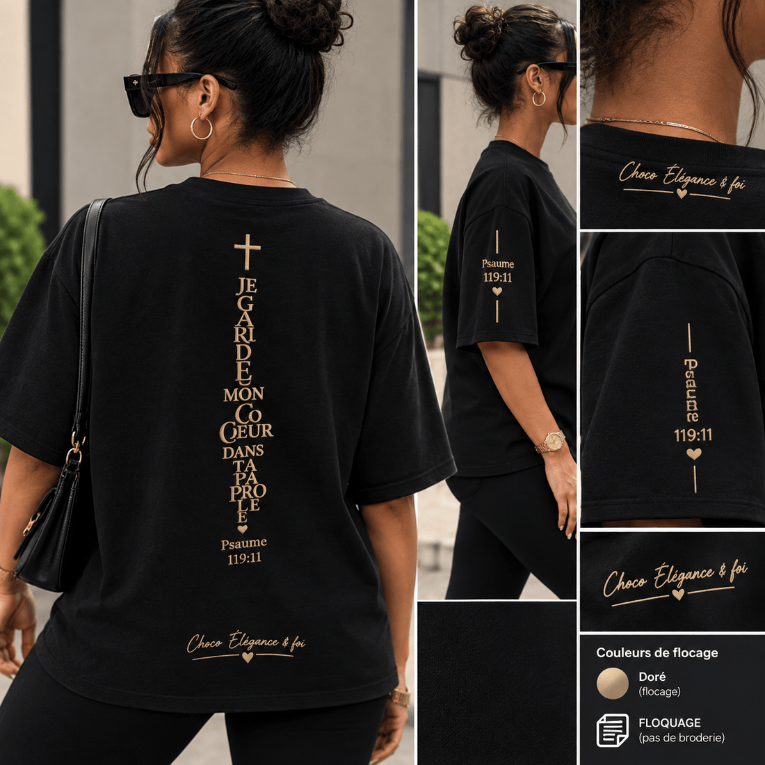 T-shirt Psaume — Choco Élégance &amp; Foi - Choco Élégance &amp; Foi