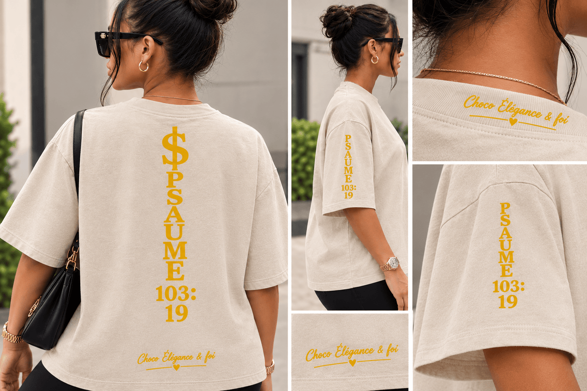 T-shirt Psaume — Choco Élégance &amp; Foi - Choco Élégance &amp; Foi