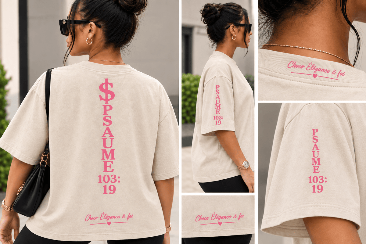T-shirt Psaume — Choco Élégance &amp; Foi - Choco Élégance &amp; Foi