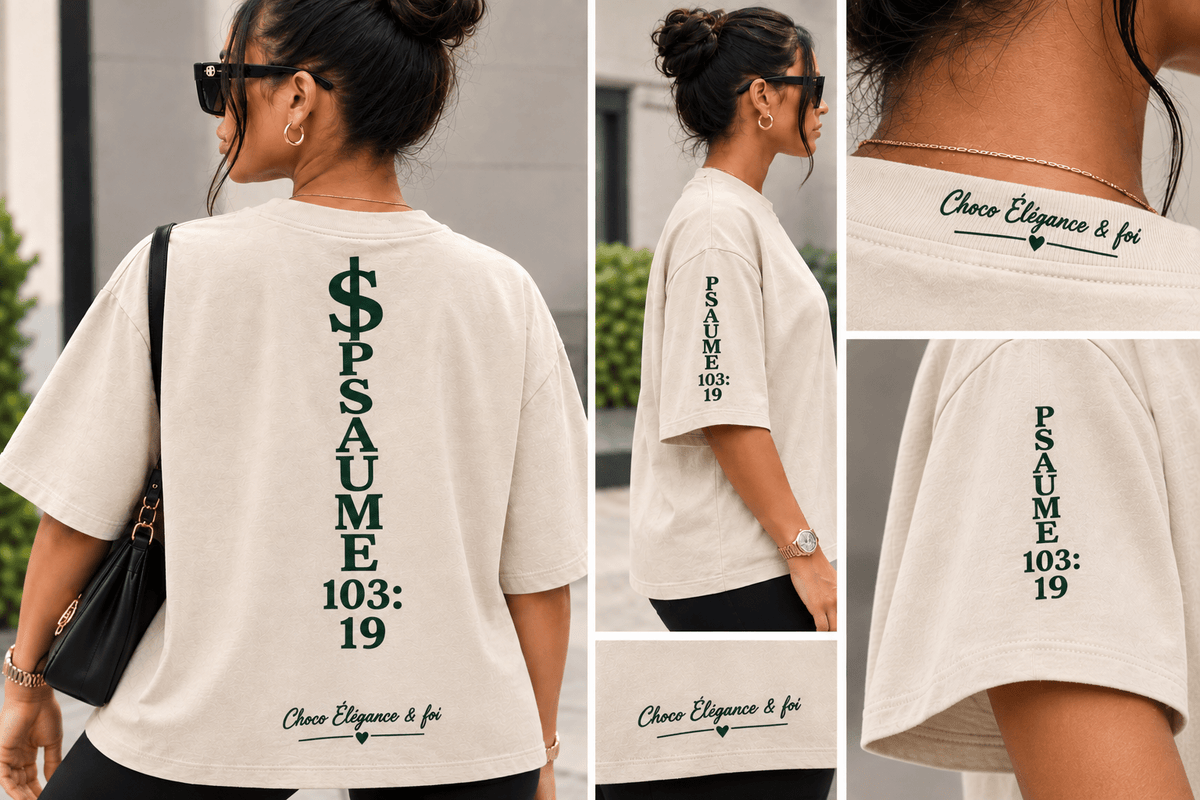 T-shirt Psaume — Choco Élégance &amp; Foi - Choco Élégance &amp; Foi