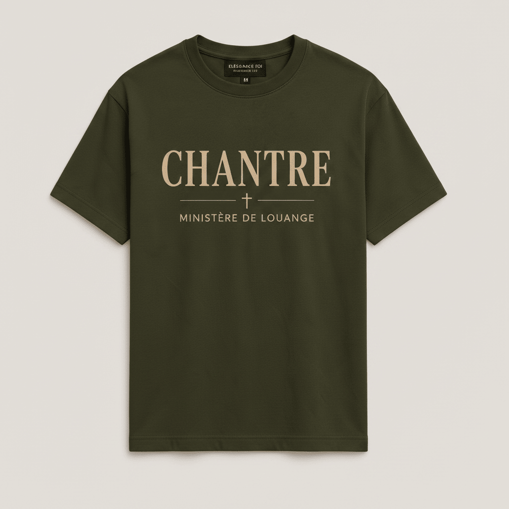 CHANTRE – T-shirt Ministère de Louange | CEF - Choco Élégance & Foi