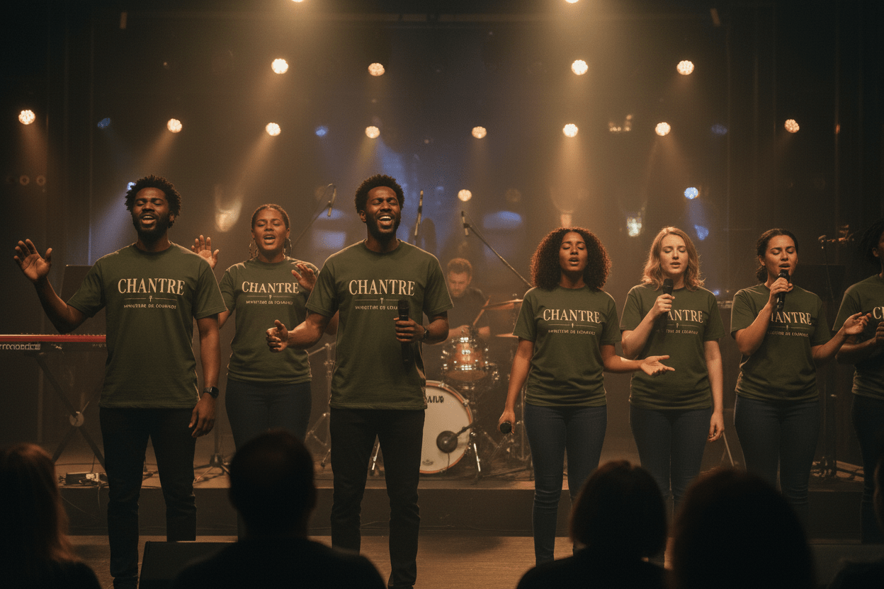 CHANTRE – T-shirt Ministère de Louange | CEF - Choco Élégance & Foi