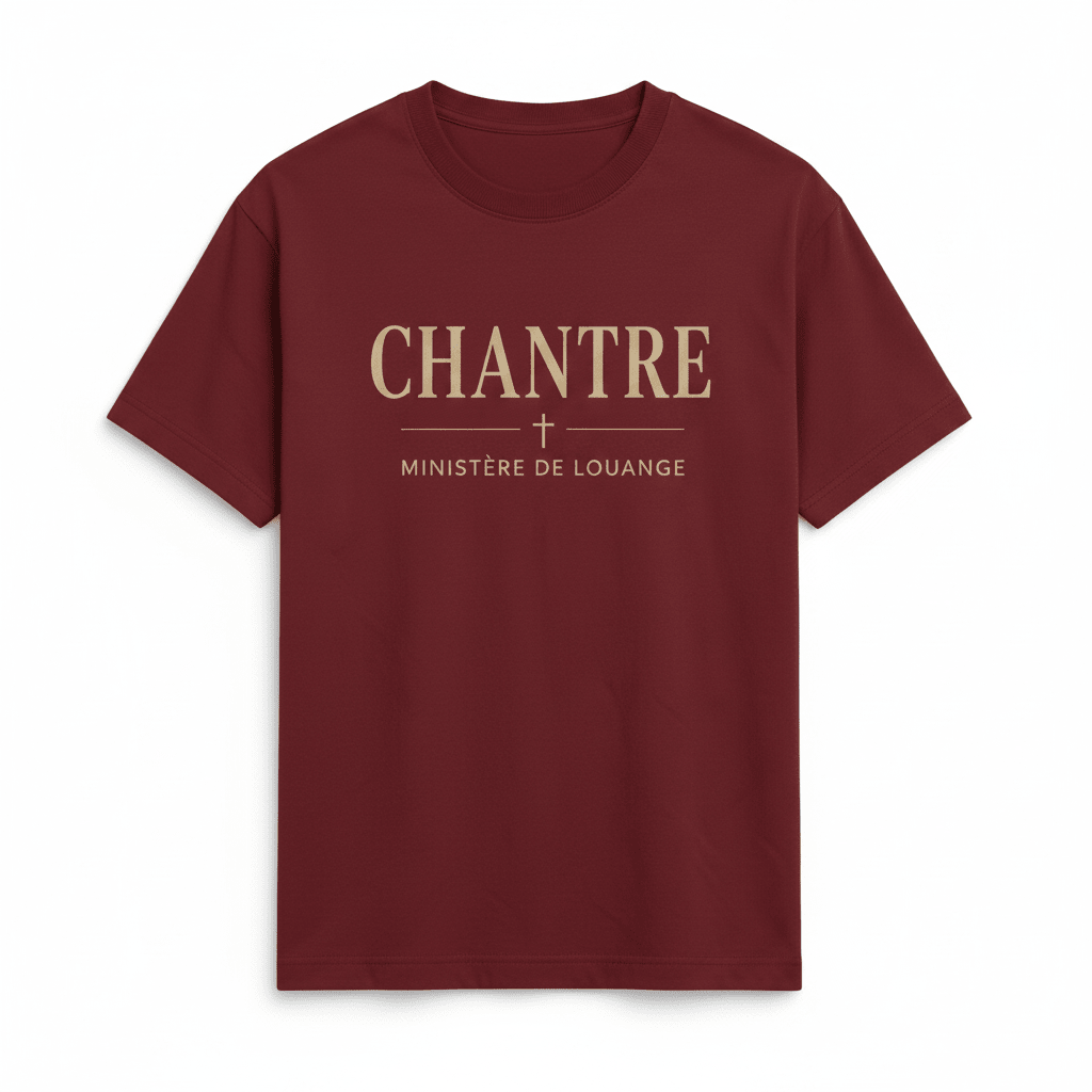 CHANTRE – T-shirt Ministère de Louange | CEF - Choco Élégance & Foi