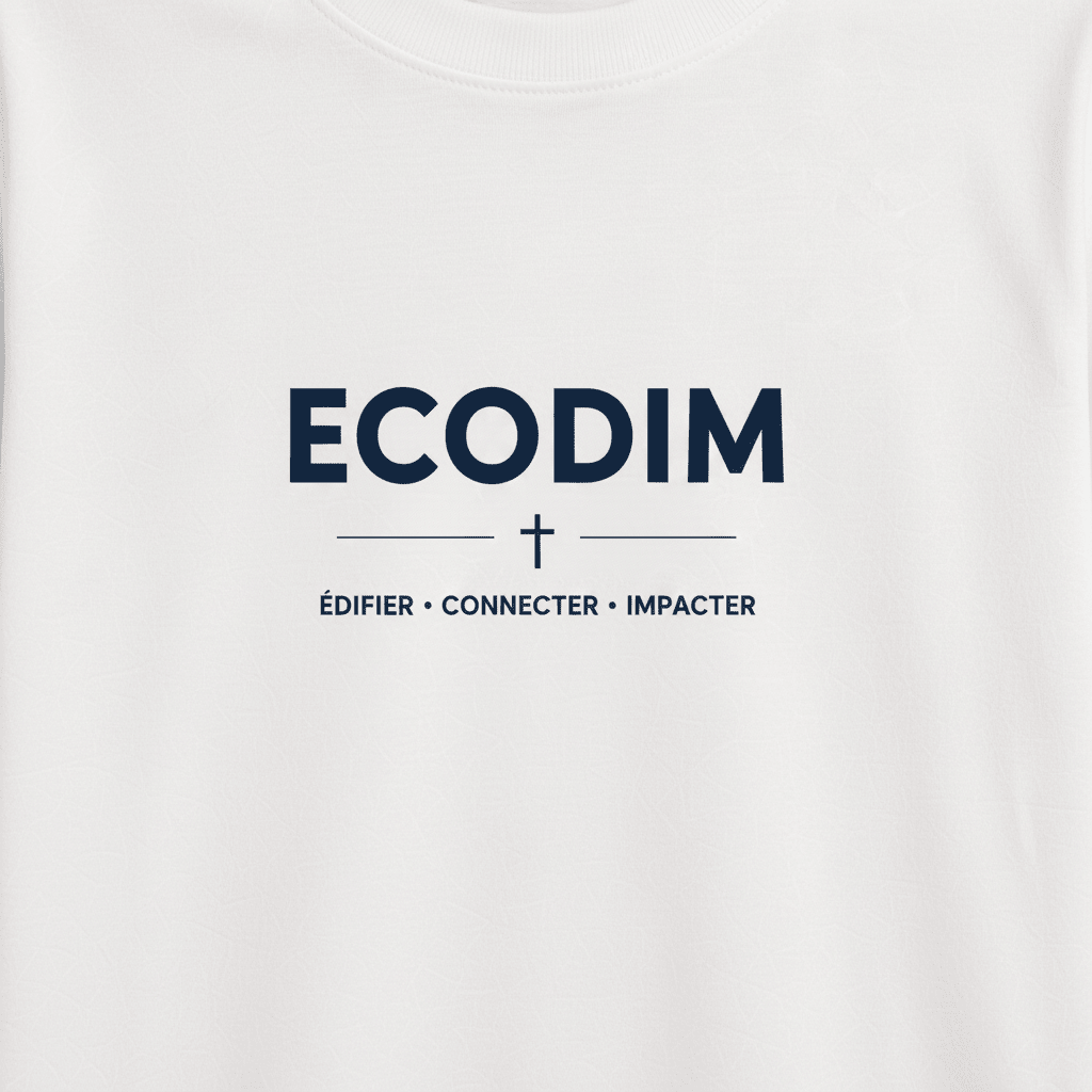 ECODIM – T-shirt Ministère | Collection Foi &amp; Discipline - Choco Élégance &amp; Foi