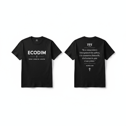 ECODIM – T-shirt Ministère | Collection Foi &amp; Discipline - Choco Élégance &amp; Foi