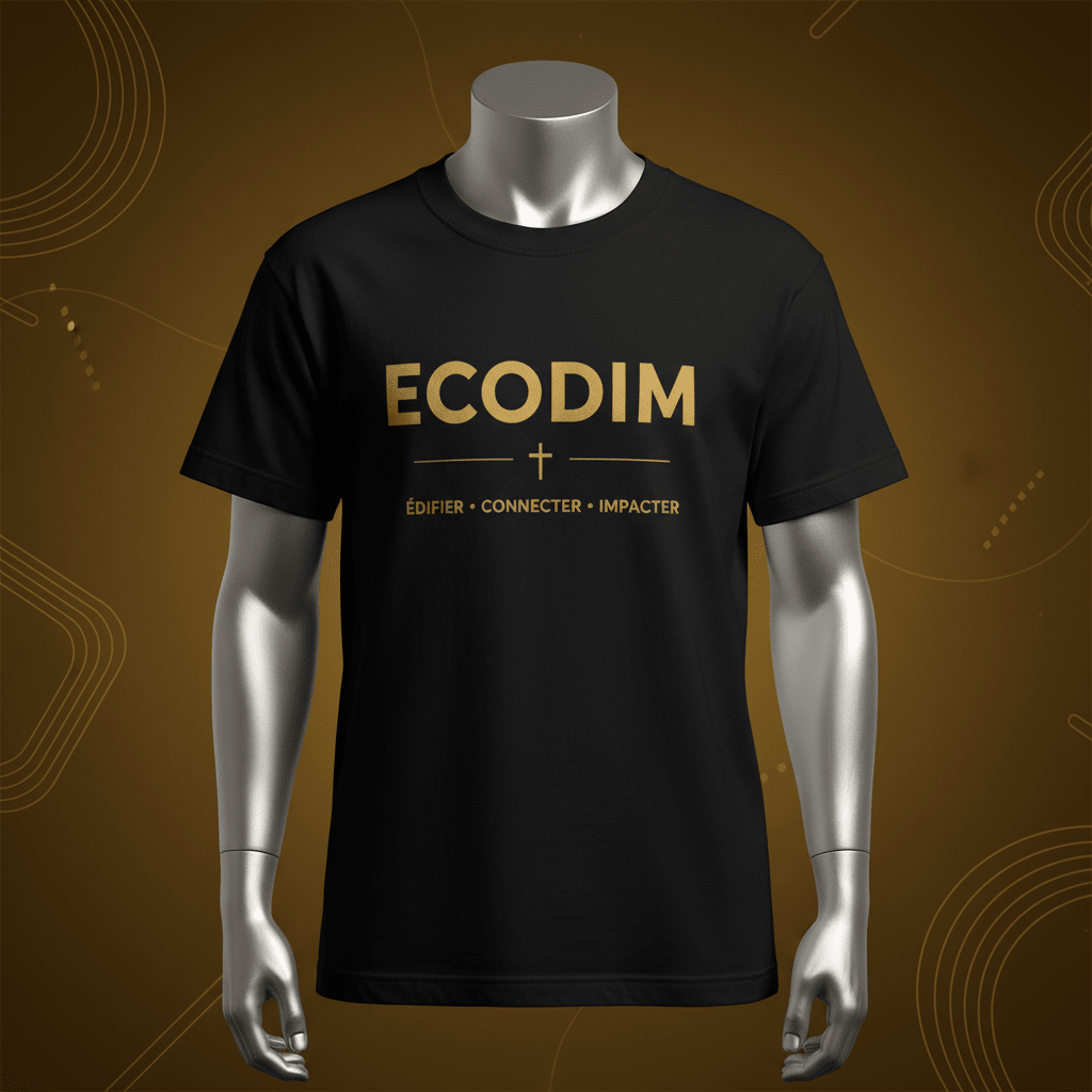 ECODIM – T-shirt Ministère | Collection Foi &amp; Discipline - Choco Élégance &amp; Foi