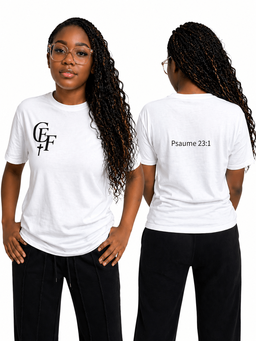 T-shirt "L’Éternel est mon berger" – Psaume 23:1 | CEF - Choco Élégance &amp; Foi