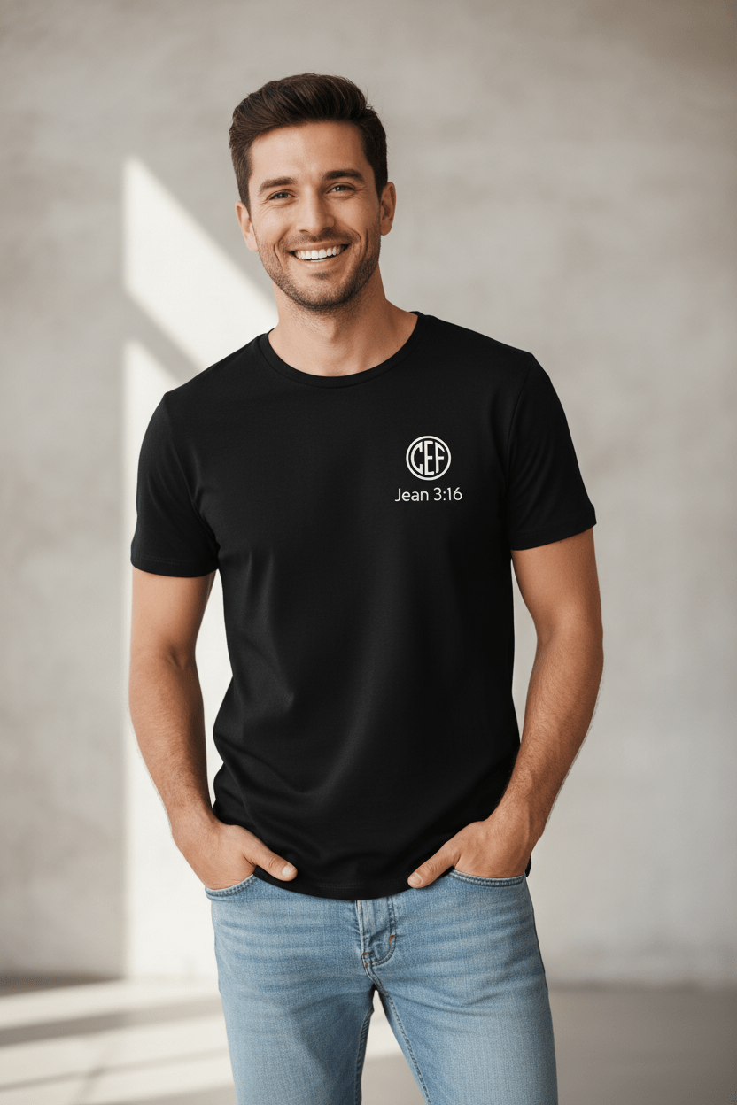 T-shirt chrétien – Jean 3:16 - Choco Élégance &amp; Foi
