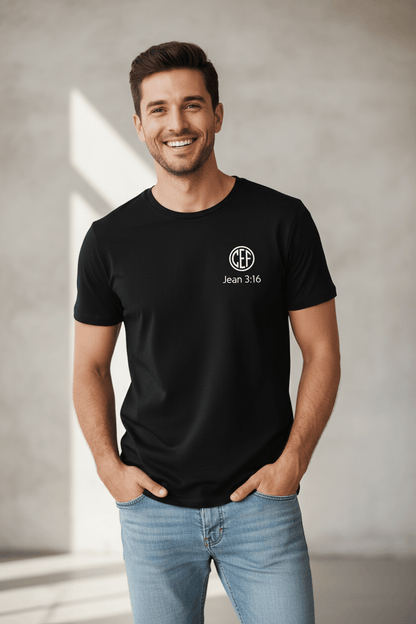 T-shirt chrétien – Jean 3:16 - Choco Élégance &amp; Foi