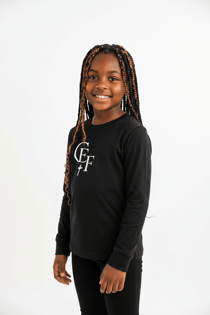 T-shirt manches longues enfant CEF – Confort &amp; style - Choco Élégance &amp; Foi