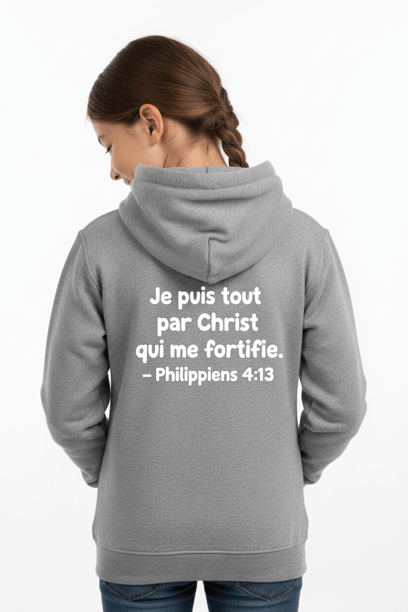 Sweat à Capuche "Plus Que Vainqueur" – Confort &amp; Foi - Choco Élégance &amp; Foi