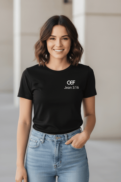 T-shirt chrétien – Jean 3:16 - Choco Élégance &amp; Foi