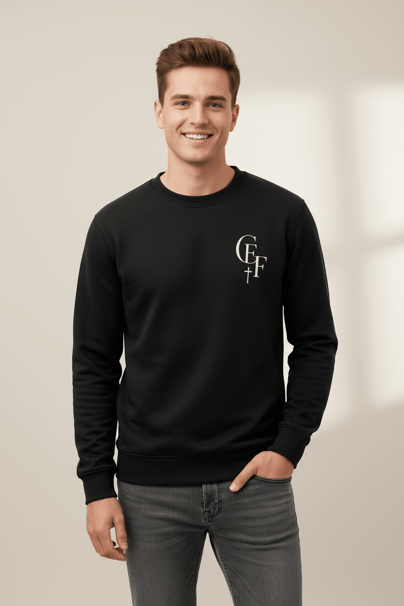 Sweat Crewneck "Fortifié" – Philippiens 4:13 - Choco Élégance &amp; Foi
