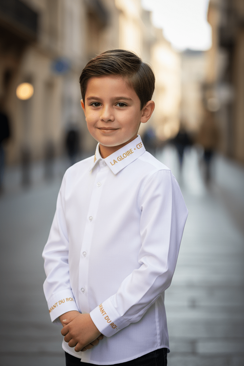 Chemise Enfant – Blanc | CEF - Choco Élégance &amp; Foi