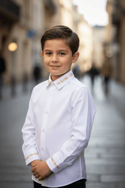 Chemise Enfant – Blanc | CEF - Choco Élégance &amp; Foi