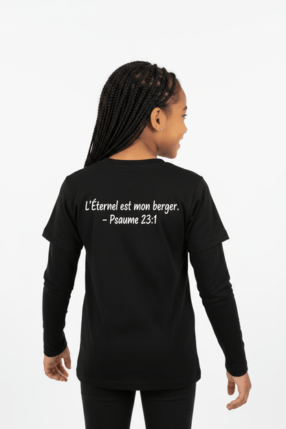 T-shirt manches longues enfant CEF – Confort &amp; style - Choco Élégance &amp; Foi