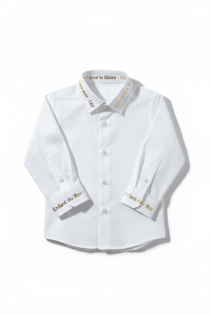 Chemise Enfant – Blanc | CEF - Choco Élégance &amp; Foi