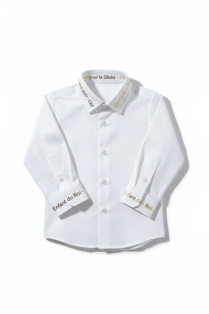 Chemise Enfant – Blanc | CEF - Choco Élégance &amp; Foi