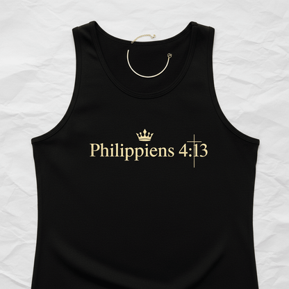 Débardeur CEF Noir – Philippiens 4:13 - Choco Élégance &amp; Foi