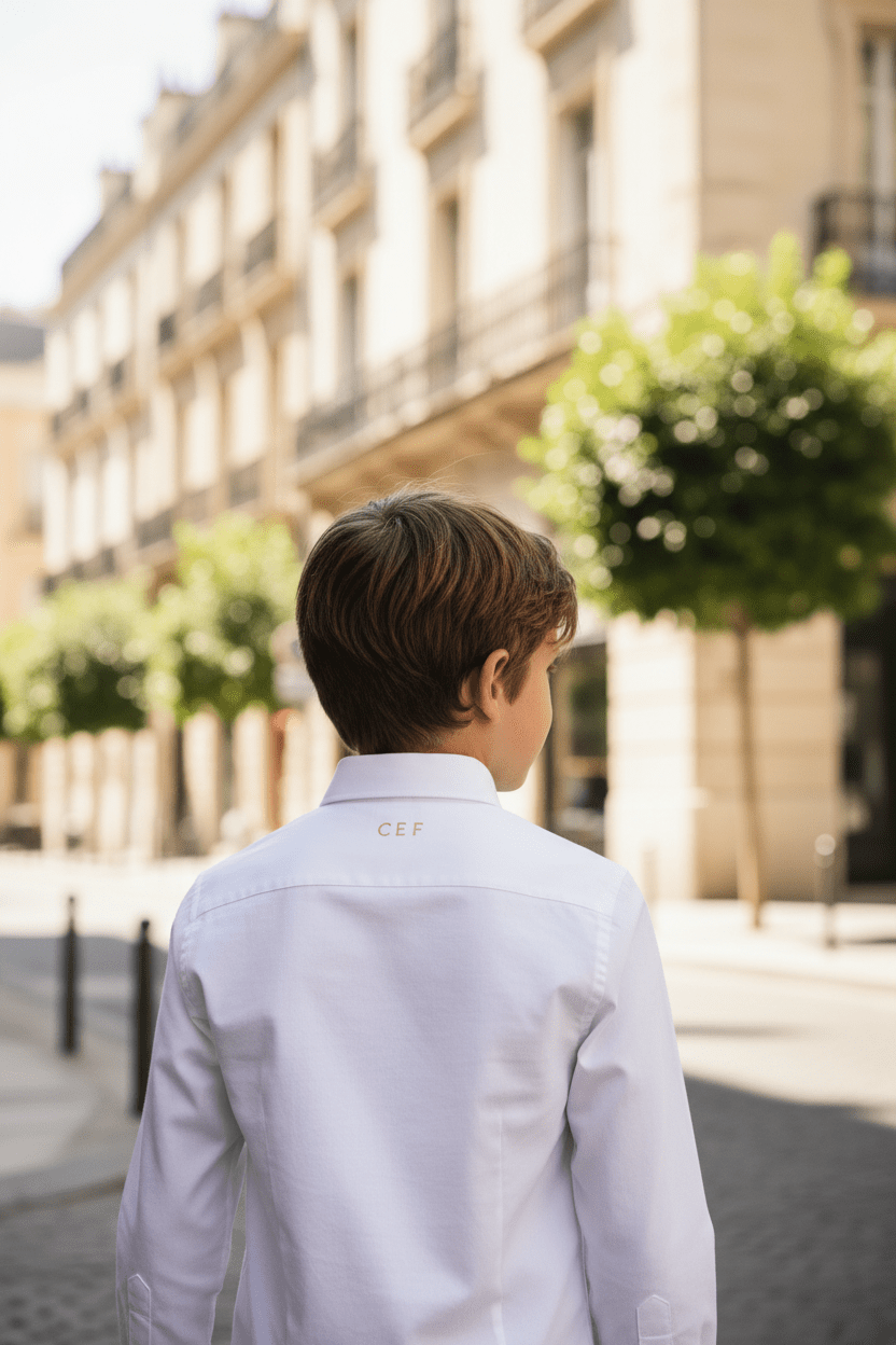 Chemise Enfant – Blanc | CEF - Choco Élégance &amp; Foi
