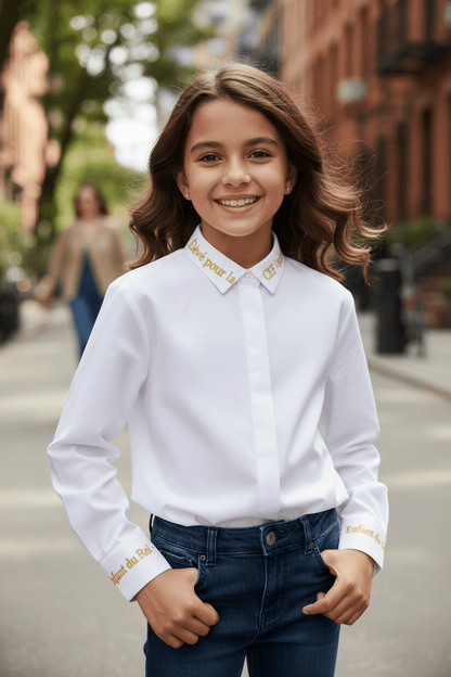 Chemise Enfant – Blanc | CEF - Choco Élégance &amp; Foi