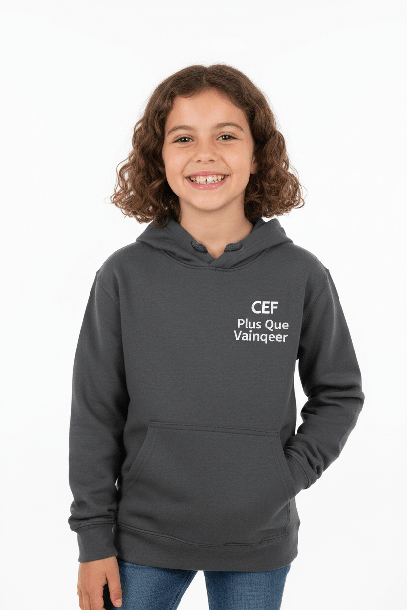 Sweat à Capuche "Plus Que Vainqueur" – Confort &amp; Foi - Choco Élégance &amp; Foi