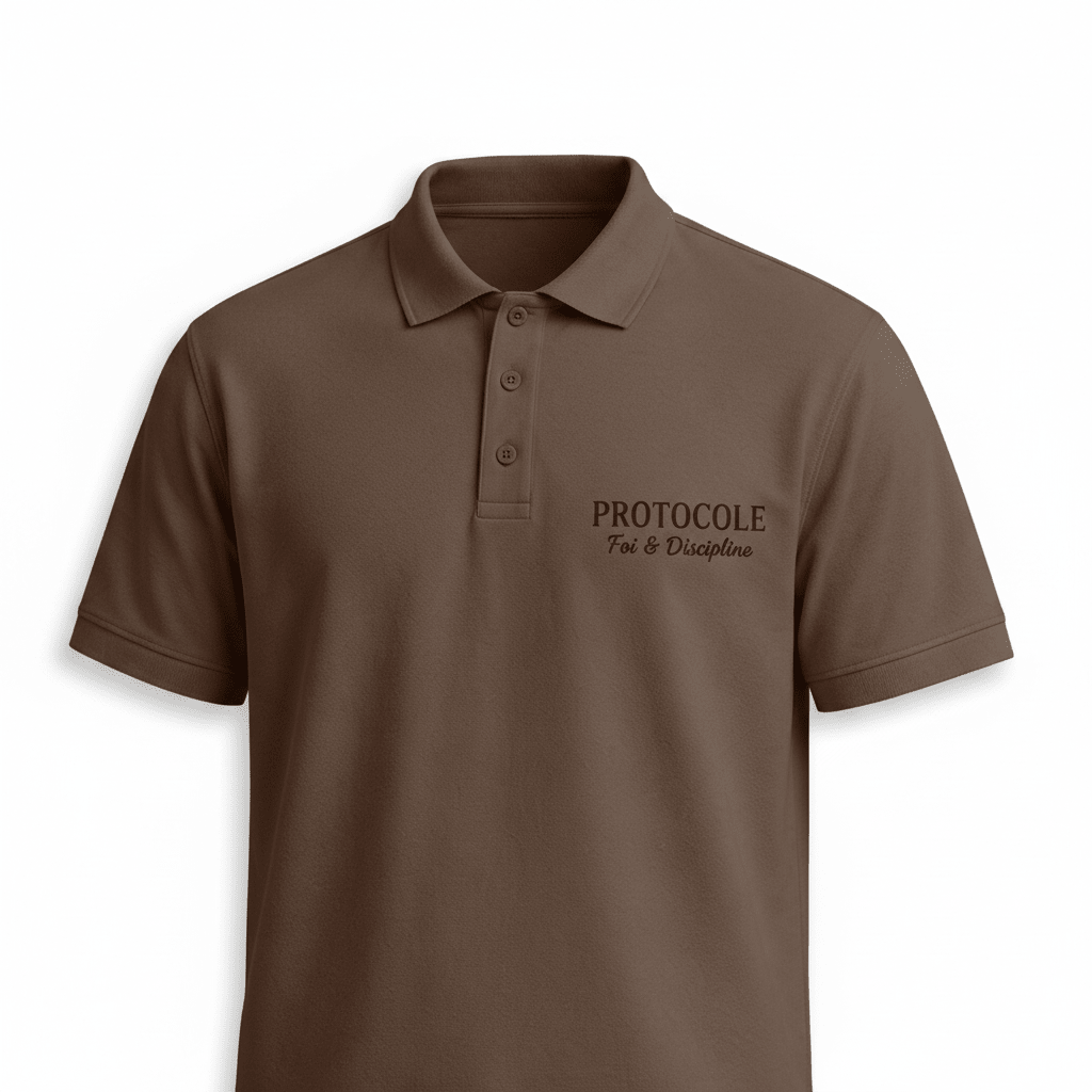 PROTOCOLE – Polo Ministère | Collection Foi & Discipline | CEF - Choco Élégance & Foi