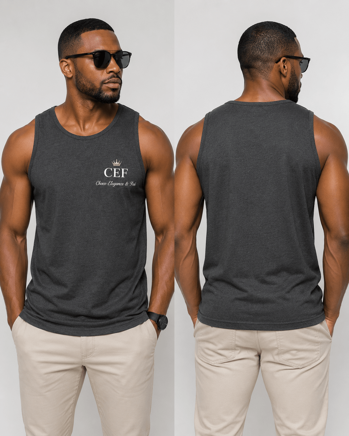 Débardeur CEF Noir – Philippiens 4:13 - Choco Élégance &amp; Foi