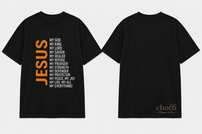 T-Shirt Jésus – My God, My King, My Everything | CEF - Choco Élégance &amp; Foi