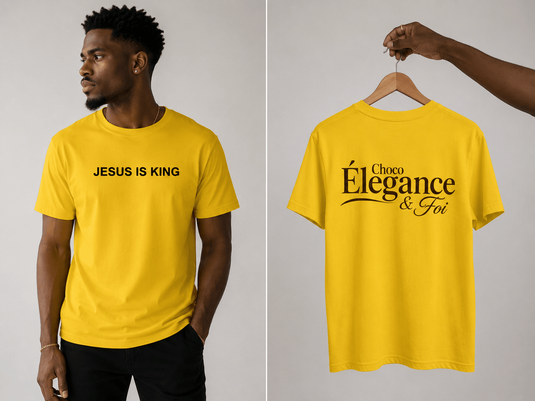 T-Shirt Jesus Is King – Choco Élégance &amp; Foi - Choco Élégance &amp; Foi