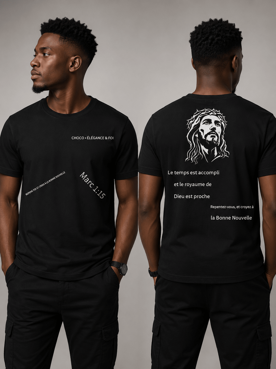 T-Shirt Marc 1:15 — Choco Élégance & Foi - Choco Élégance & Foi