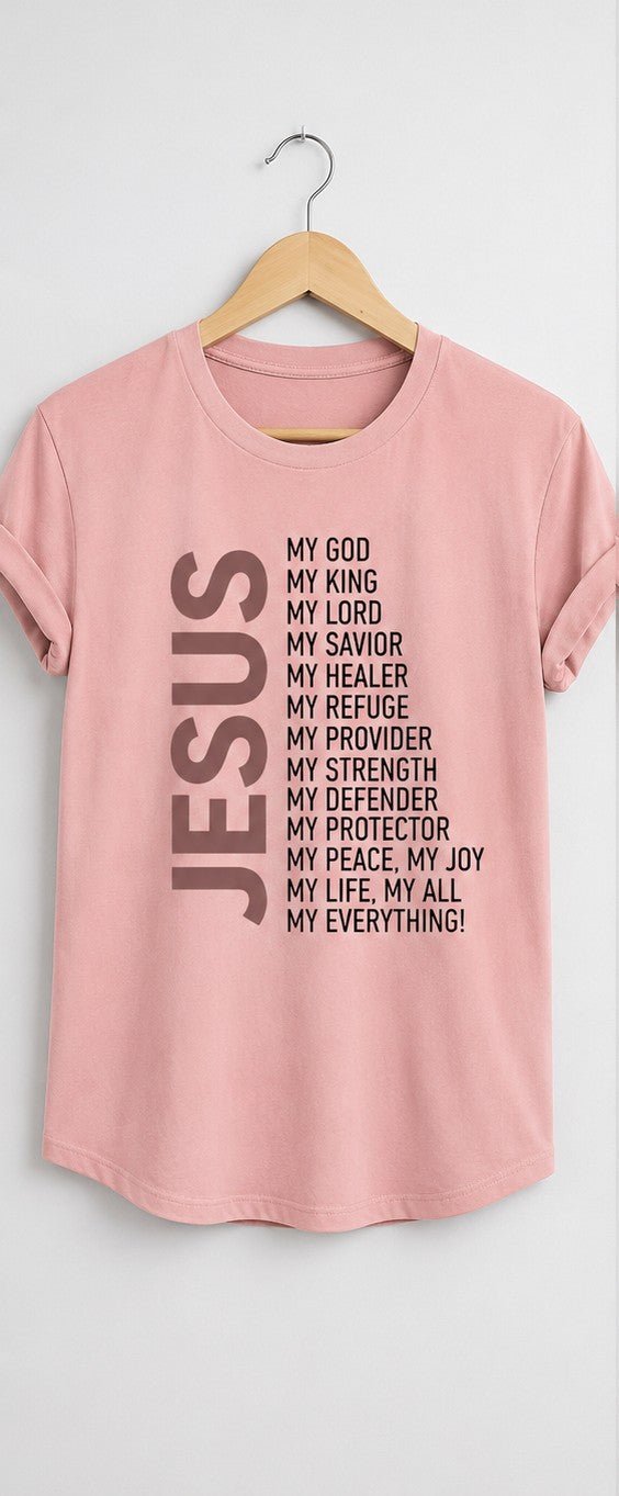 T-Shirt Jésus – My God, My King, My Everything | CEF - Choco Élégance &amp; Foi