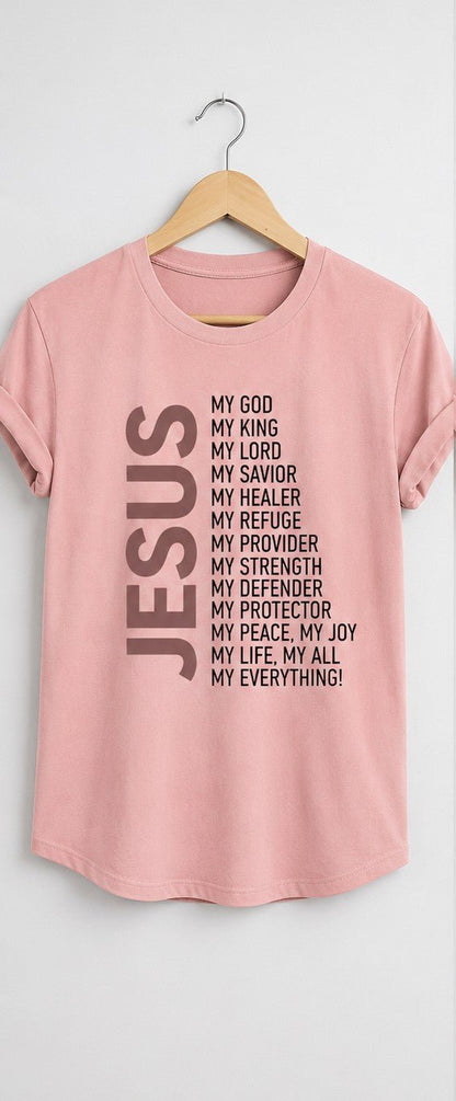 T-Shirt Jésus – My God, My King, My Everything | CEF - Choco Élégance &amp; Foi