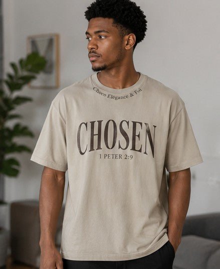 T-Shirt Oversize CHOSEN – 1 Peter 2:9 | Choco Élégance &amp; Foi - Choco Élégance &amp; Foi