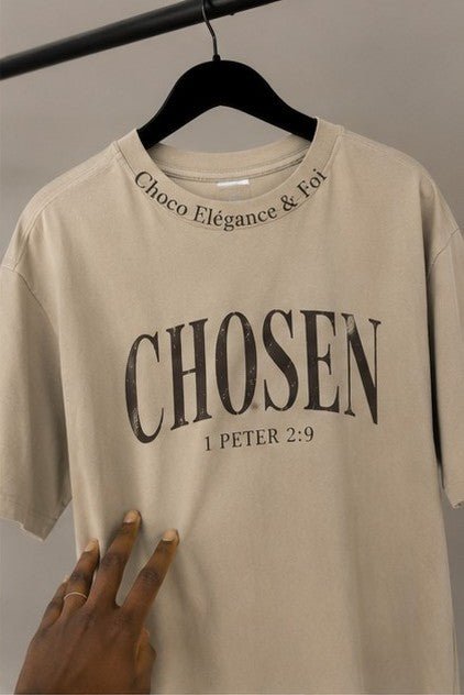 T-Shirt Oversize CHOSEN – 1 Peter 2:9 | Choco Élégance &amp; Foi - Choco Élégance &amp; Foi