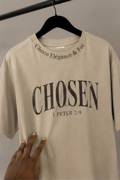 T-Shirt Oversize CHOSEN – 1 Peter 2:9 | Choco Élégance &amp; Foi - Choco Élégance &amp; Foi