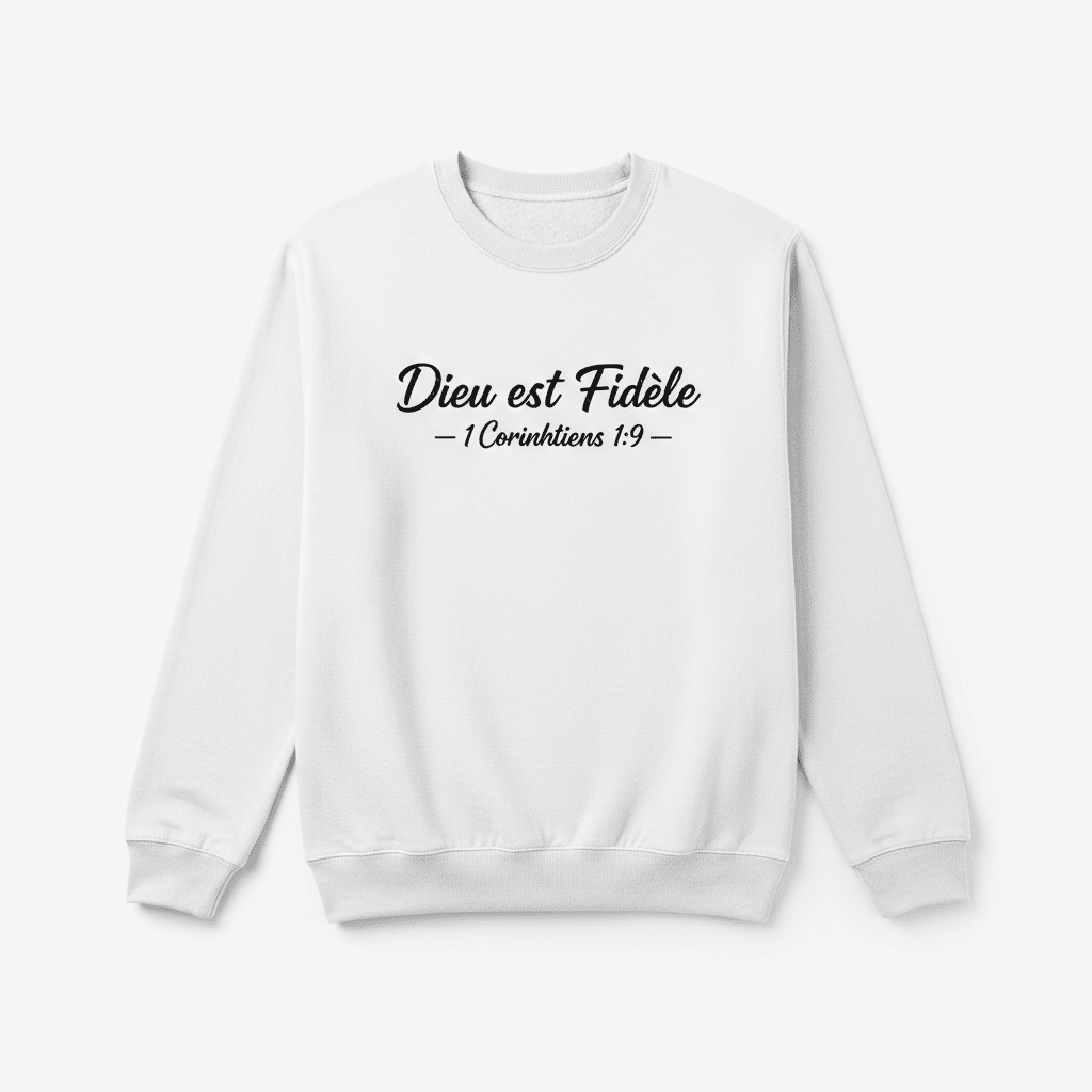 Sweat "Dieu est Fidèle" – 1 Corinthiens 1:9 | CEF - Choco Élégance &amp; Foi