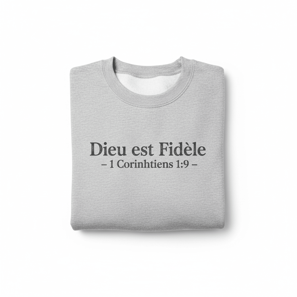 Sweat "Dieu est Fidèle" – 1 Corinthiens 1:9 | CEF - Choco Élégance &amp; Foi