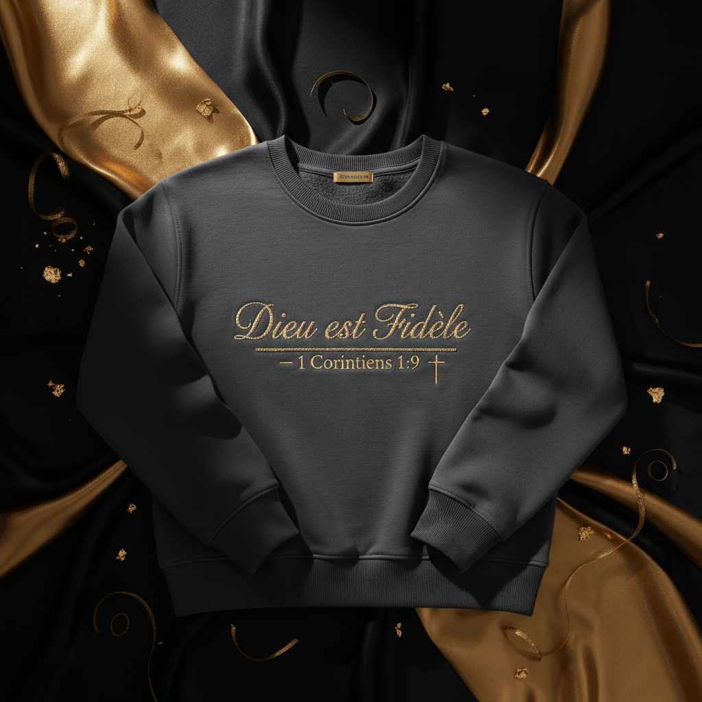 Sweat "Dieu est Fidèle" – 1 Corinthiens 1:9 | CEF - Choco Élégance &amp; Foi