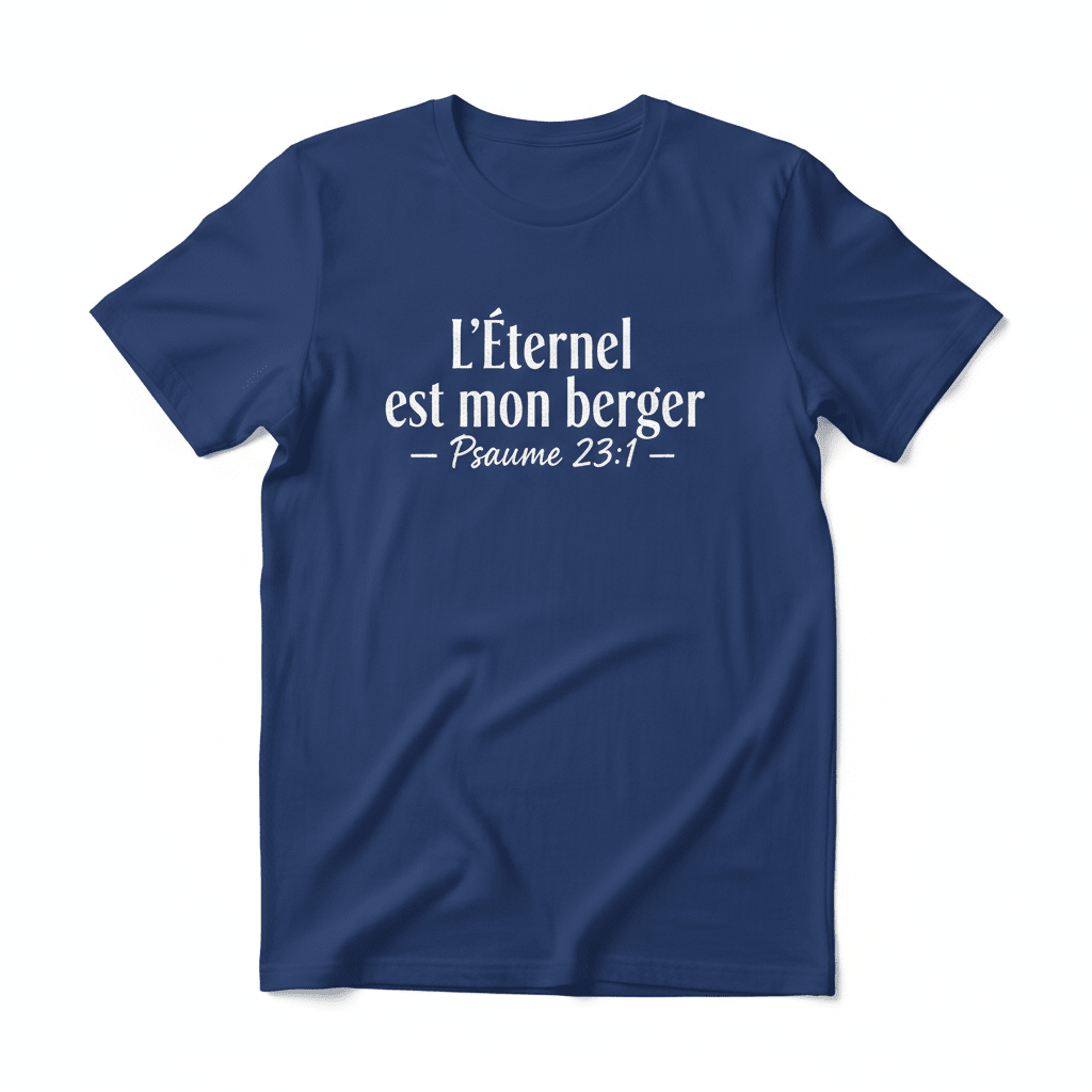 T-shirt "L’Éternel est mon berger" – Psaume 23:1 | CEF - Choco Élégance &amp; Foi