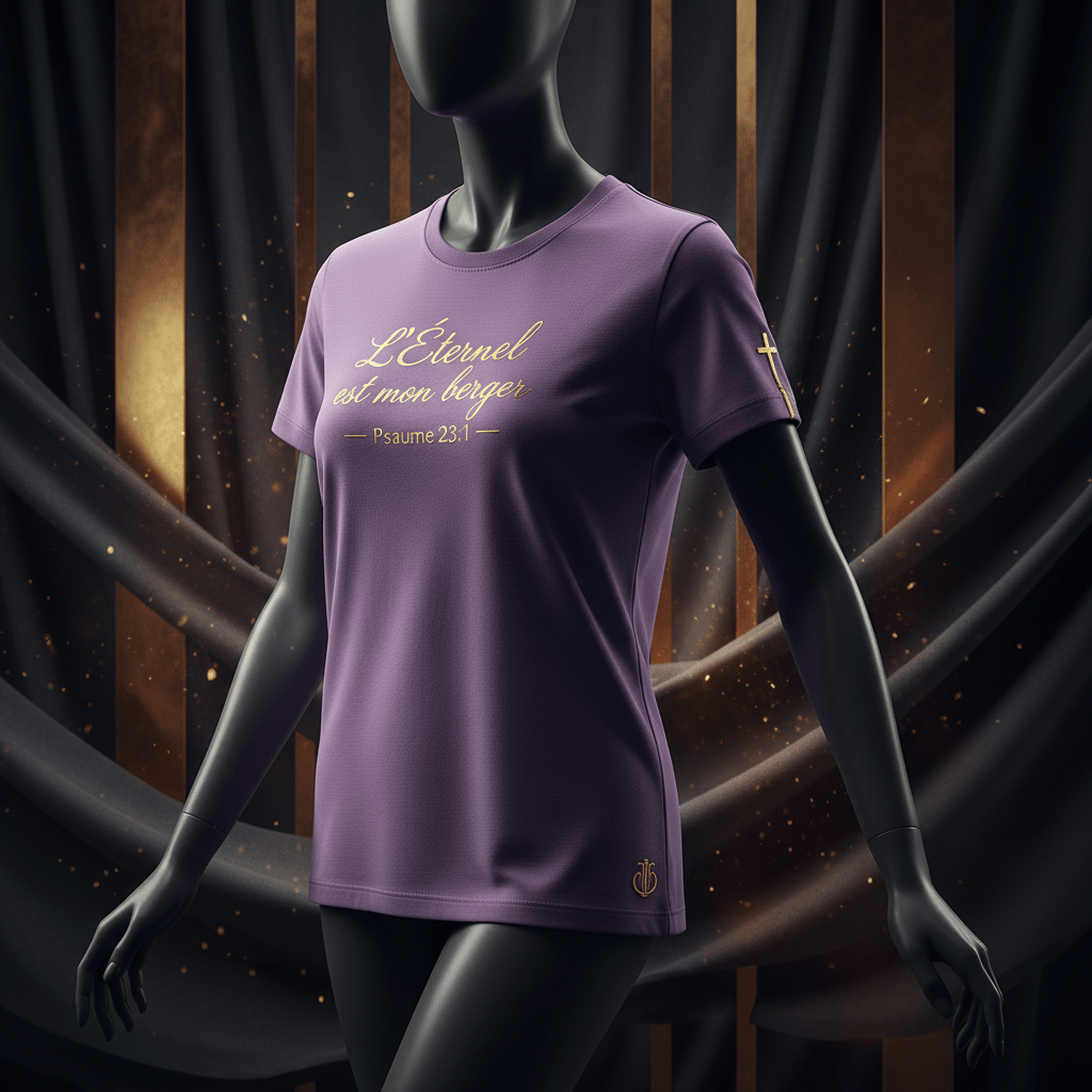 T-shirt "L’Éternel est mon berger" – Psaume 23:1 | CEF - Choco Élégance &amp; Foi