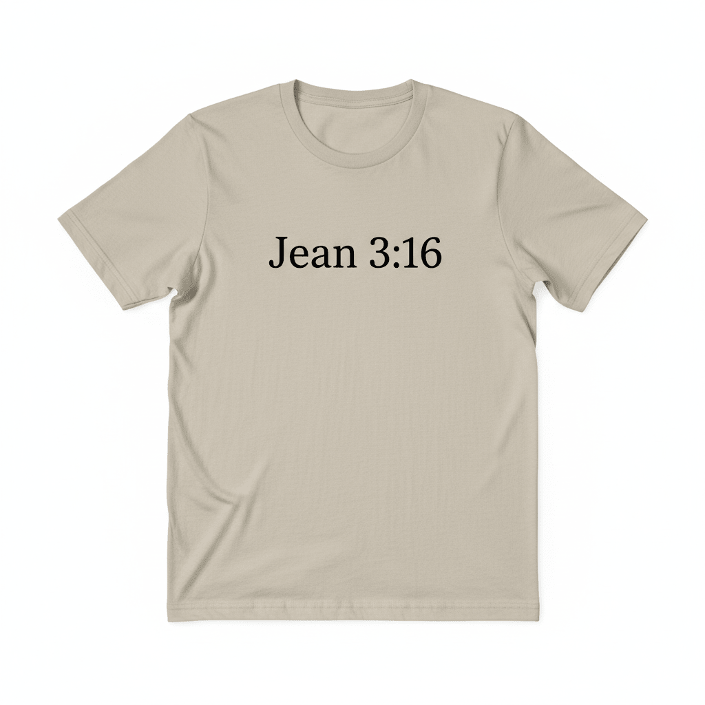 T-shirt chrétien – Jean 3:16 - Choco Élégance &amp; Foi