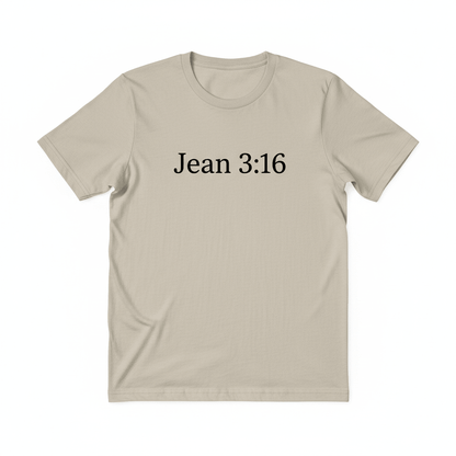 T-shirt chrétien – Jean 3:16 - Choco Élégance &amp; Foi