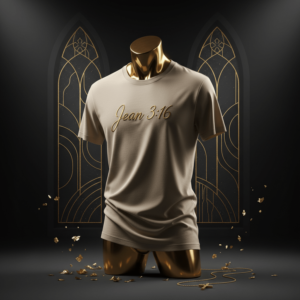 T-shirt chrétien – Jean 3:16 - Choco Élégance &amp; Foi